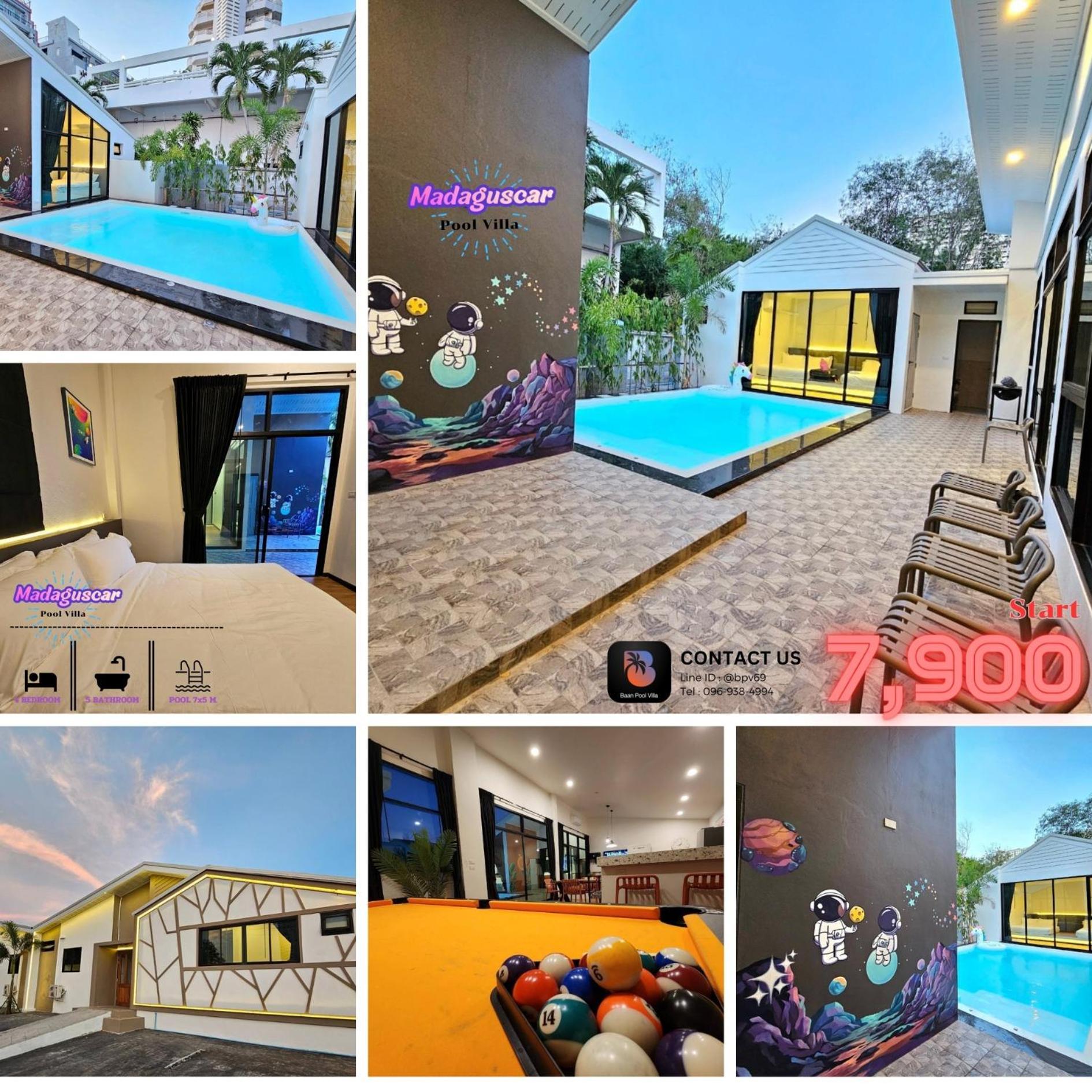 Madaguscar Private Pool Villa-Pattaya Jomtien Exterior foto